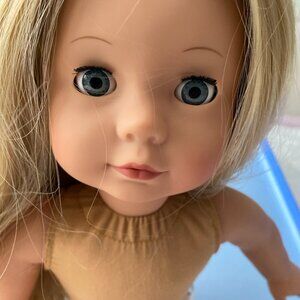Götz for POTTERY BARN KIDS Exclusive 18” Doll with Blonde Hair Blue Eyes